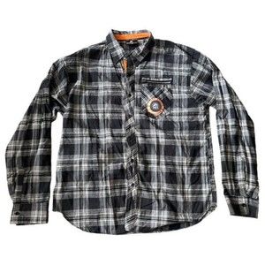 Red Ape Black White Plaid Long Sleeve Button Down Shirt Mens Size 2XL